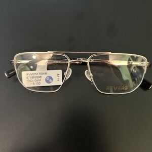 Reverb RVLO5175 003 Gold Eyeglasses Frames Only 56-18-150 NWT Aviators Msrp 114